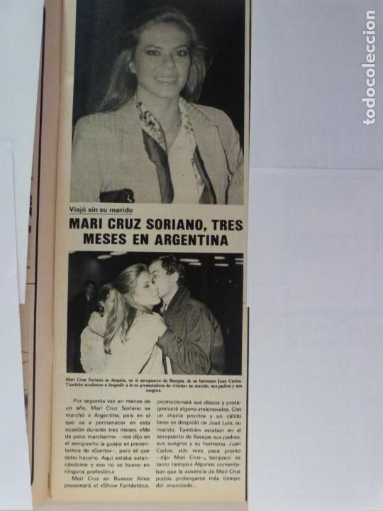 Coleccionismo de Revistas y Peri&oacute;dicos: RECORTE CLIPPING DE MARI CRUZ SORIANO REVISTA SEMANA N&ordm; 2144 PAG. 21 L19