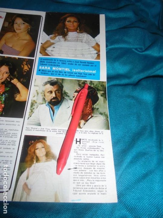 Coleccionismo de revistas y peri&oacute;dicos: RECORTE : SARA MONTIEL OBTIENE LA NULIDAD DE SU MATRIMONIO ( SIGUE DETRAS). SEMANA, OCTUBRE 1977 (#)