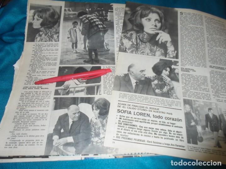 Coleccionismo de Revistas y Peri&oacute;dicos: RECORTE : SOFIA LOREN, RUEDA EN ESPA&Ntilde;A. SEMANA, OCTBRE 1971 (#)