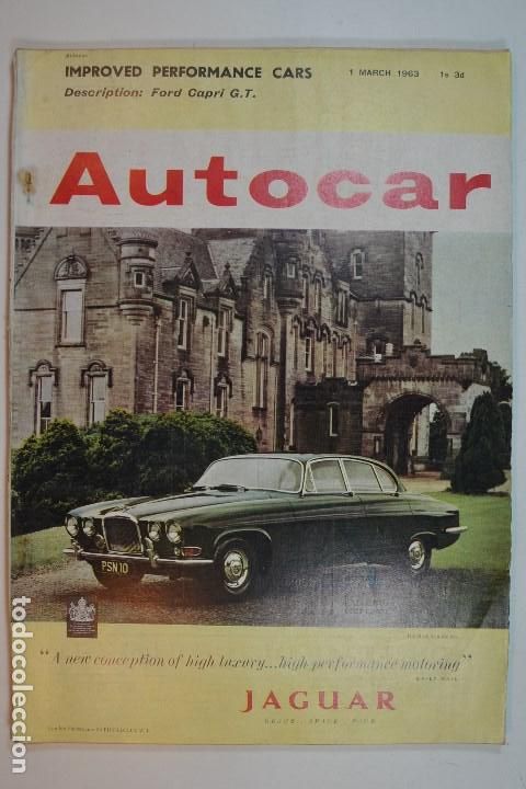 Coleccionismo de Revistas y Peri&oacute;dicos: 1963 REVISTA AUTOCAR FORD CAPRI GT , JAGUAR