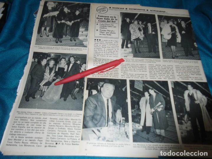 Coleccionismo de revistas y peri&oacute;dicos: RECORTE: GRAN GALA DE LA COSTA DEL SOL: REMEDIOS CERVANTES, LOLA FLORES. SEMANA, FEBRERO 1990 (#)