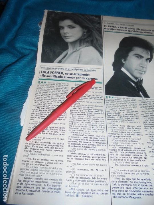 Collezionismo di Riviste e Giornali: RECORTE: LOLA FORNER, NO SE ARREPIENTE DE NADA. SEMANA, FEBRERO 1990 (#)