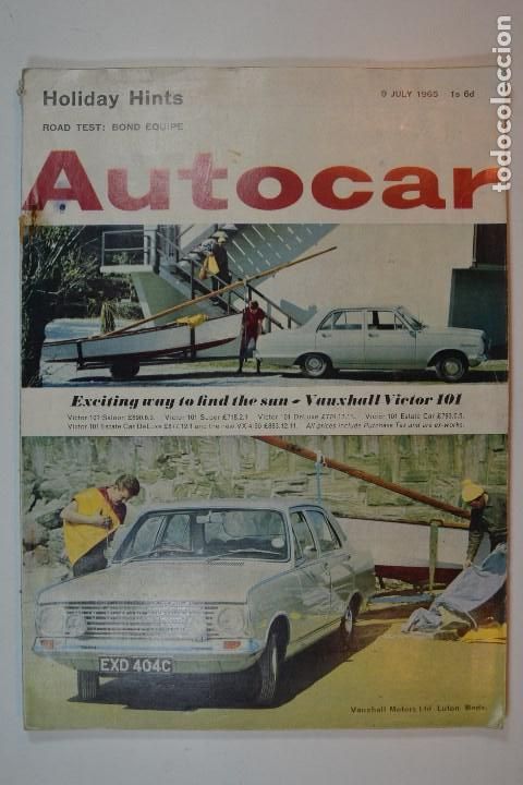 Coleccionismo de Revistas y Peri&oacute;dicos: 1965 REVISTA AUTOCAR BOND EQUIPE GT 4S Y JAGUAR XK 150 ROAD TEST