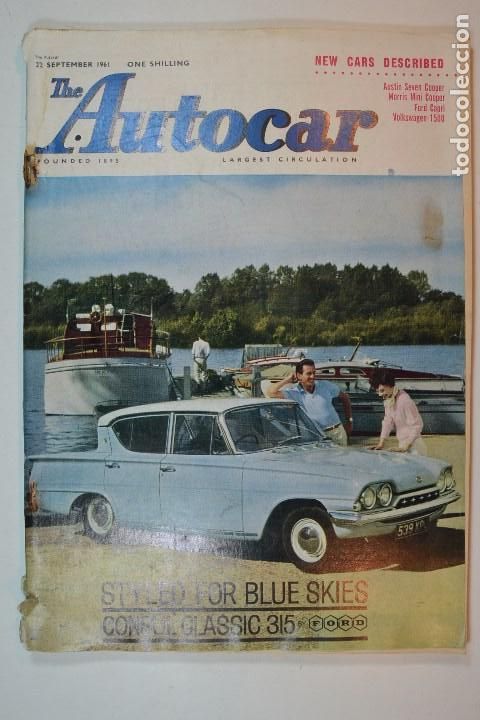 Coleccionismo de Revistas y Peri&oacute;dicos: 1961 REVISTA AUTOCAR AUSTIN SEVEN COOPER MORRIS MINI COOPER FORD CAPRI VOLKSWAGEN 1500