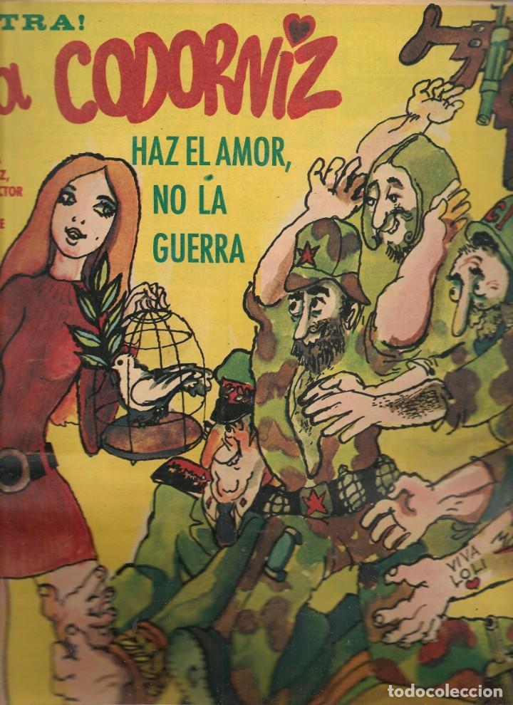 Coleccionismo de Revistas y Peri&oacute;dicos: LA CODORNIZ. N&ordm; 1580. EXTRA. HAZ EL AMOR Y NO LA GUERRA. 27 FEBRERO 1972.(B/A48).