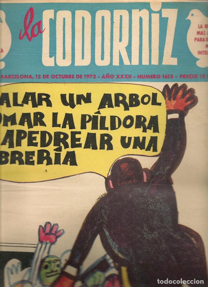 Coleccionismo de Revistas y Peri&oacute;dicos: LA CODORNIZ. N&ordm; 1613. 15 OCTUBRE 1972. (B/A48).