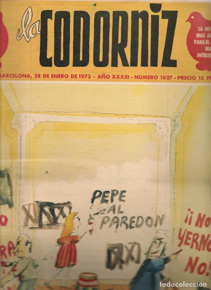 Coleccionismo de Revistas y Peri&oacute;dicos: LA CODORNIZ. N&ordm; 1627. 28 ENERO 1973. (B/A48).