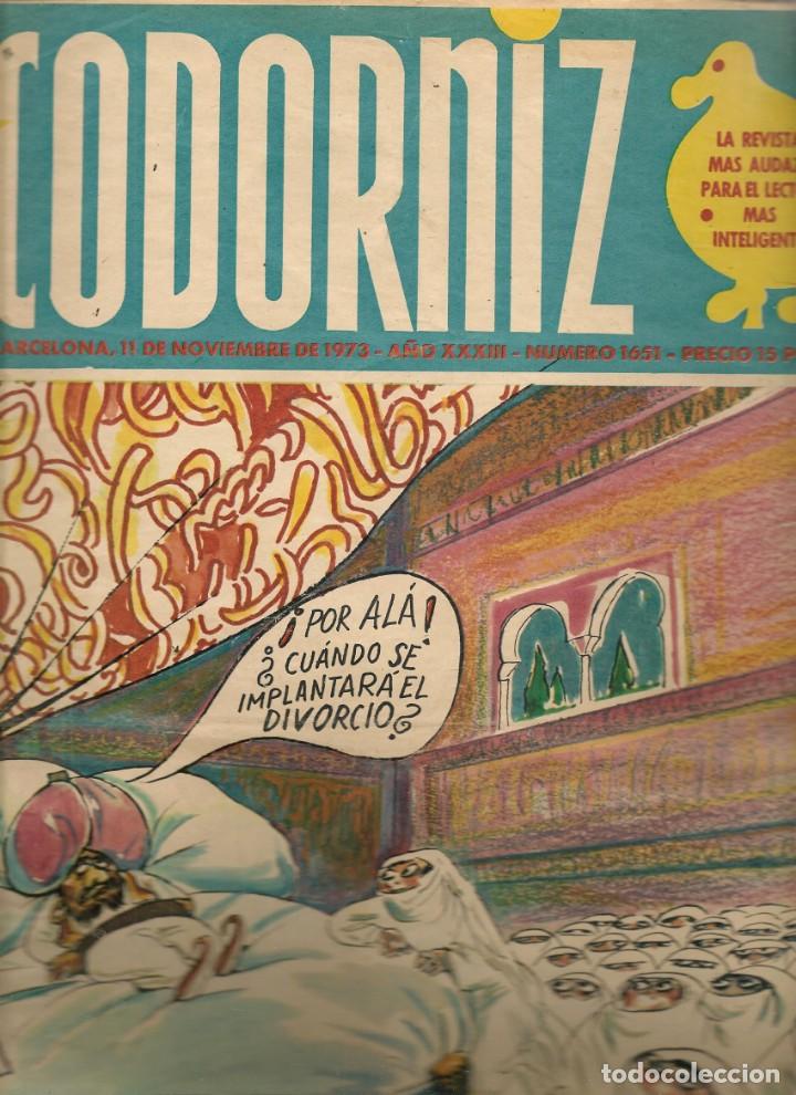 Coleccionismo de Revistas y Peri&oacute;dicos: LA CODORNIZ. N&ordm; 1651. 11 NOVIEMBRE 1973. (B/A48).