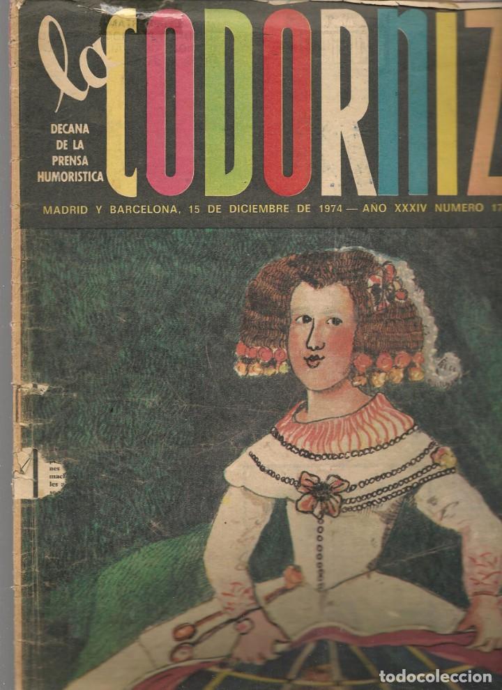 Coleccionismo de Revistas y Peri&oacute;dicos: LA CODORNIZ. N&ordm; 1708. 15 DICIEMBRE 1974. (B/A48).