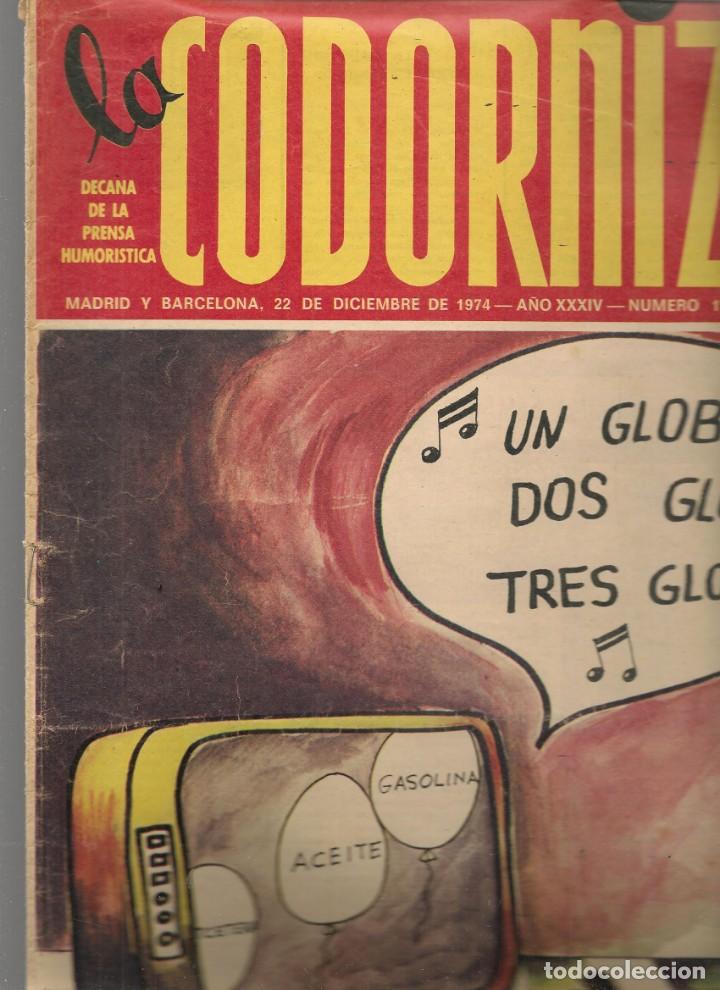 Coleccionismo de Revistas y Peri&oacute;dicos: LA CODORNIZ. N&ordm; 1709. 22 DICIEMBRE 1974. (B/A48).