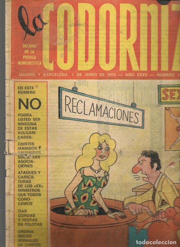 Coleccionismo de Revistas y Peri&oacute;dicos: LA CODORNIZ. N&ordm; 1732. 1 JUNIO 1975. (B/A48).