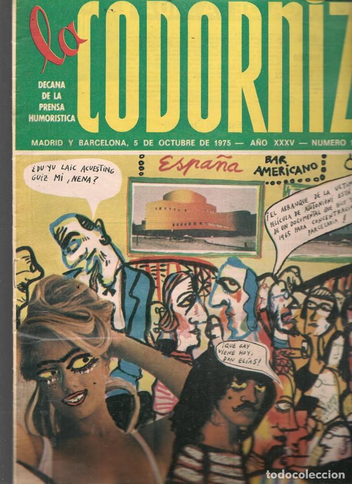 Coleccionismo de Revistas y Peri&oacute;dicos: LA CODORNIZ. N&ordm; 1737. ESPA&Ntilde;A, BAR AMERICANO. 5 OCTUBRE 1975. (B/A48).