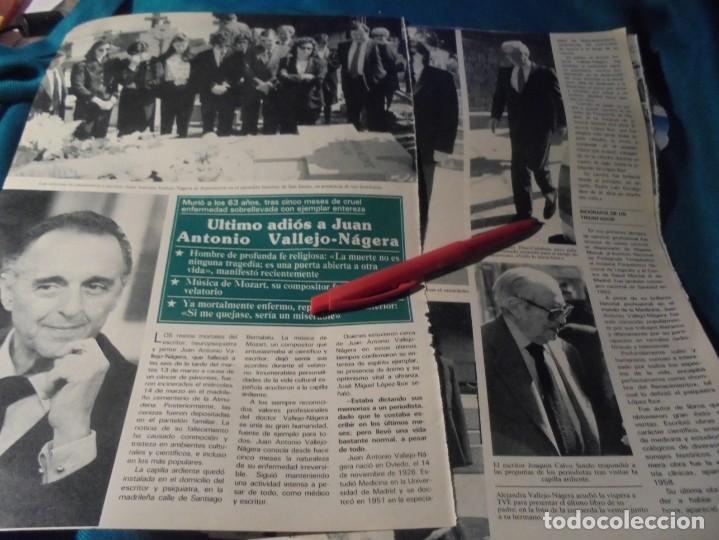 Collezionismo di Riviste e Giornali: RECORTE : ULTIMO ADIOS A JUAN ANTONIO VALLEJO-NAJERA. SEMANA, MARZO 1990 (#)