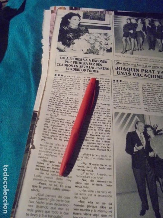 Coleccionismo de revistas y peri&oacute;dicos: RECORTE : LOLA FLORES EXPONE SUS CUADROS EN SEVILLA. SEMANA, MARZO 1990 (#)