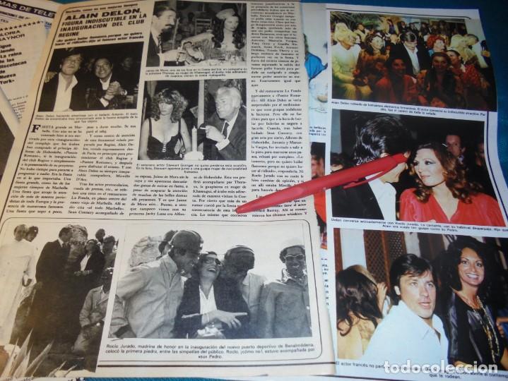 Coleccionismo de Revistas y Peri&oacute;dicos: RECORTE : INAUGURACION DEL CLUB REGINE EN MARBELLA :ROCIO JURADO, ALAIN DELO. SEMANA, ABRIL 1979 (#)