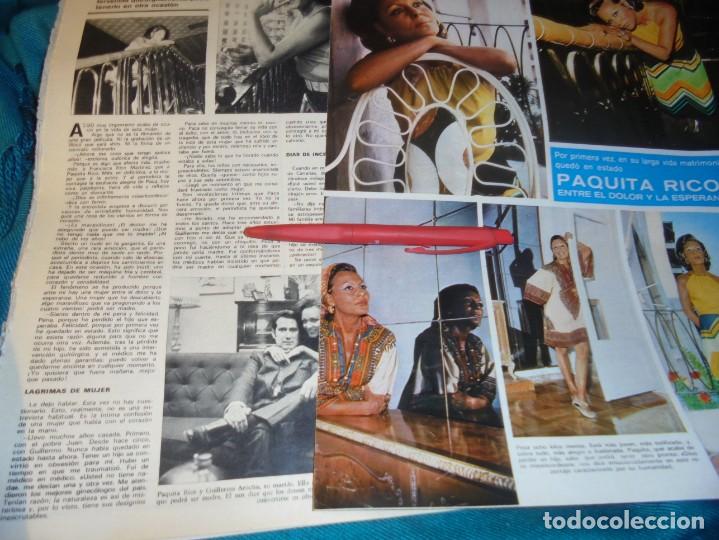 Coleccionismo de revistas y peri&oacute;dicos: RECORTE : PAQUITA RICO, ESPERA SU PRIMER HIJO. SEMANA, JULIO 1973 (#)