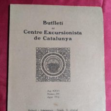 Coleccionismo de Revistas y Periódicos: BUTLLETI CENTRE EXCURSIONISTA DE CATALUNYA Nº 259. ANY 1916 . LA VALL DE GISTAIN