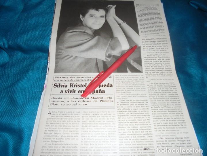 Collezionismo di Riviste e Giornali: RECORTE: SILVIA KRISTEL ( EMMANUELLE) SE QUEDA A VIVIR EN ESPA&Ntilde;A. SEMANA, SPTBRE 1987(#)
