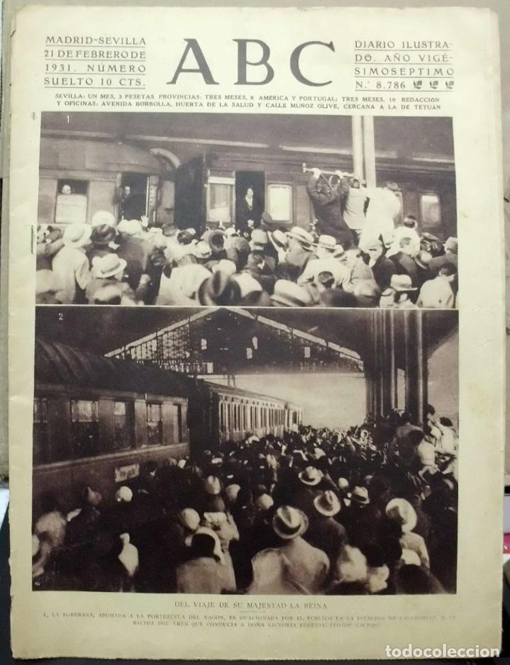 Coleccionismo de Revistas y Peri&oacute;dicos: ABC - DIARIO ILUSTRADO DE INFORMACION GENERAL. N&ordm; 8786. FEBRERO 1931 - A-PERIODI-0154