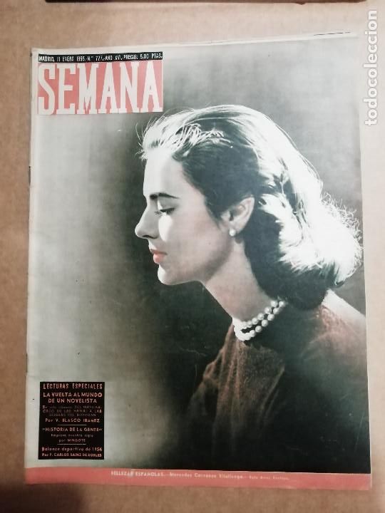 Coleccionismo de Revistas y Peri&oacute;dicos: REVISTA SEMANA N&ordm; 777 - ENERO 1955 - PUBLICIDAD ASPIRINA PARERA ELGORRRIAGA RADIO INTER