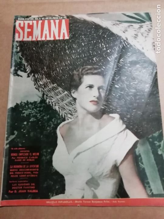 Coleccionismo de Revistas y Peri&oacute;dicos: REVISTA SEMANA N&ordm; 812 - SEPTIEMBRE 1955 - PUBLICIDAD PROFIDEN RADIO MADRID JUEGOS REUNIDOS GEYPER