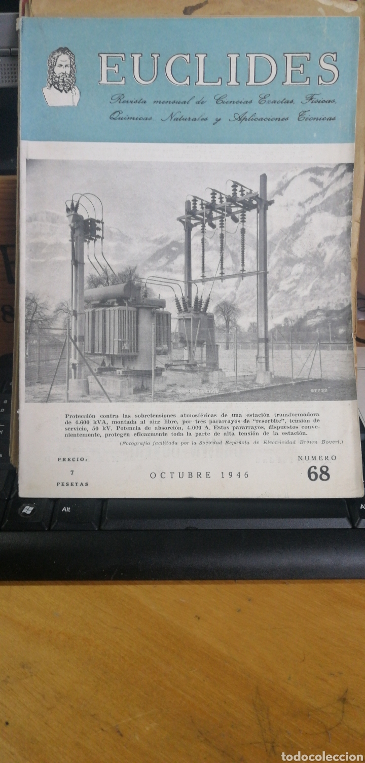 Collection Magazines and Newspapers: Euclides Revista de Ciencias Exactas Fisico-Quimicas y Naturales. Num 68 VVAA Madrid 1946 Diana art
