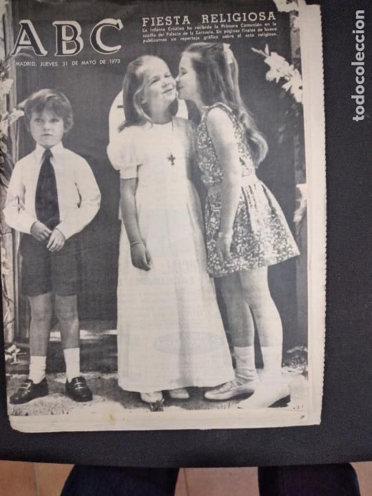 Coleccionismo de Revistas y Peri&oacute;dicos: ABC JUEVES 31 DE MAYO DE 1973. EN PORTADA LA INFANTA CRISTINA HA RECIBIDO LA PRIMERA COMUNION.