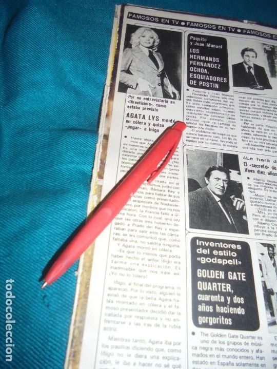 Collezionismo di Riviste e Giornali: RECORTE : AGATA LYS, MONTA EN COLERA. SEMANA, ENERO 1976 (#)