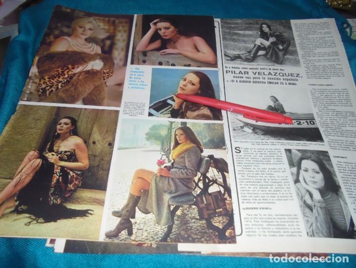 Coleccionismo de revistas y peri&oacute;dicos: RECORTE : PILAR VELAZQUEZ, DEBUTA COMO CANTANTE. SEMANA, ENERO 1976 (#)
