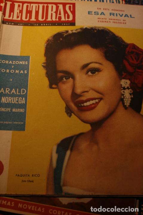 Coleccionismo de revistas y peri&oacute;dicos: PAQUITA RICO LAS VEGAS HARALD DE NORUEGA TONI SALIER LECTURAS REVISTA 1960
