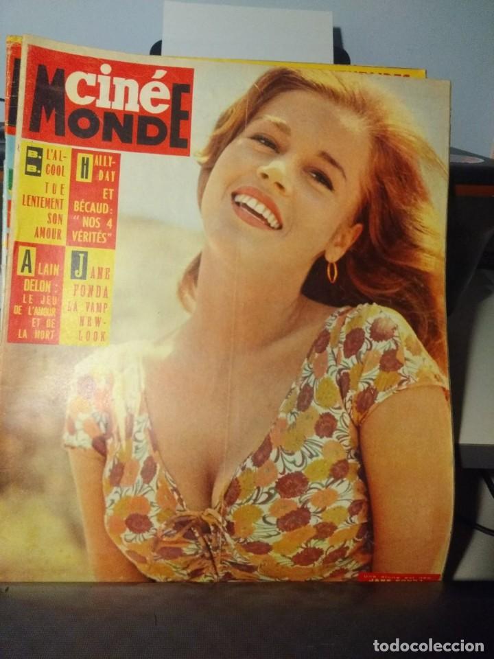 Coleccionismo de Revistas y Peri&oacute;dicos: CINEMONDE : JANE FONDA + BRIGITTE BARDOT + ALAIN DELON +BILLY FURY + GILBERT BECAUD + JOHNNY HALLYDA