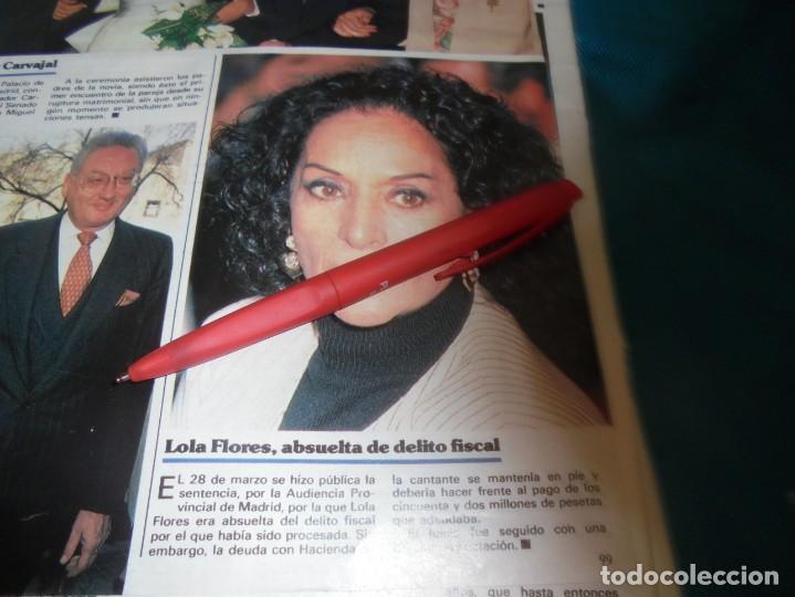 Coleccionismo de revistas y peri&oacute;dicos: RECORTE : LOLA FLORES, ABSUELTA DE DELITO FISCAL. SEMANA, DCBMBRE 1989 (#)