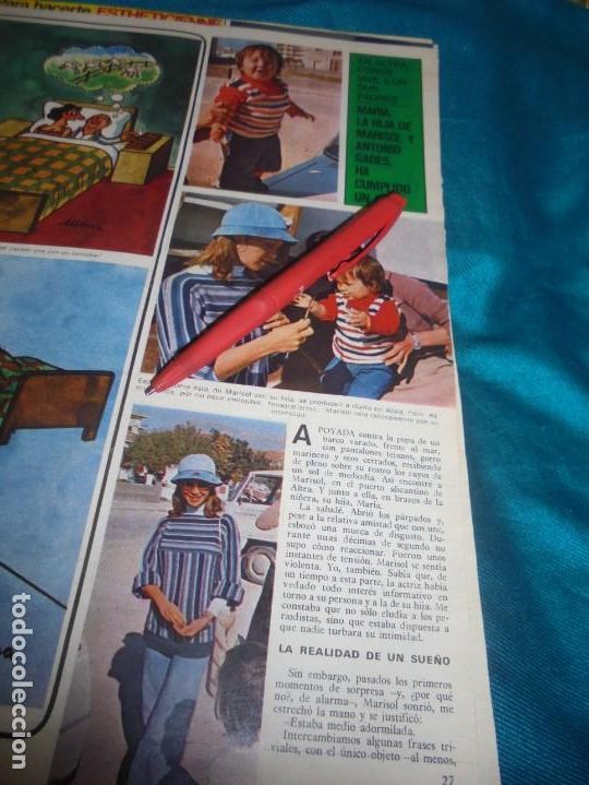 Collezionismo di Riviste e Giornali: RECORTE : LA HIJA DE MARISOL HA CUMPLIDO UN A&Ntilde;O. SEMANA, ENERO 1976 (#)