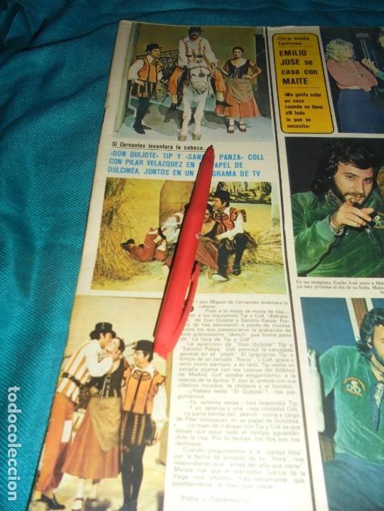 Coleccionismo de revistas y peri&oacute;dicos: RECORTE : TIP Y COLL CON PILAR VELAZQUEZ . SEMANA, MAYO 1976 (#)
