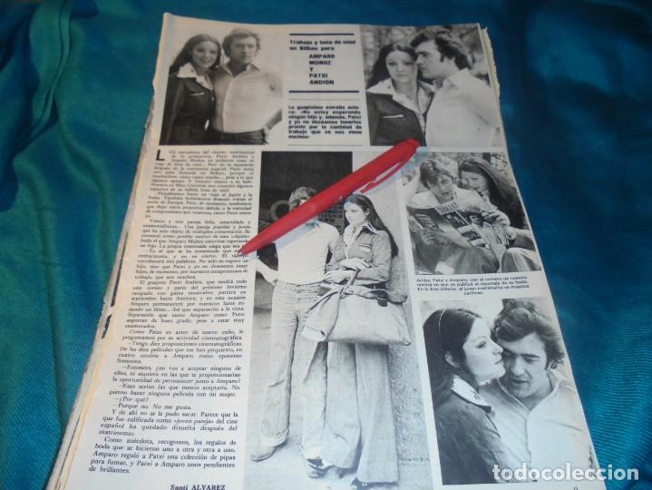 Collezionismo di Riviste e Giornali: RECORTE : LUNA DE MIEL Y TRABAJO PARA AMPARO MU&Ntilde;OZ Y PATXI ANDION. SEMANA, JUNIO 1976 (#)