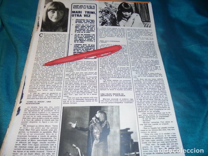 Collezionismo di Riviste e Giornali: RECORTE : ENTREVISTA MARI TRINI. SEMANA, JUNIO 1976 (#)