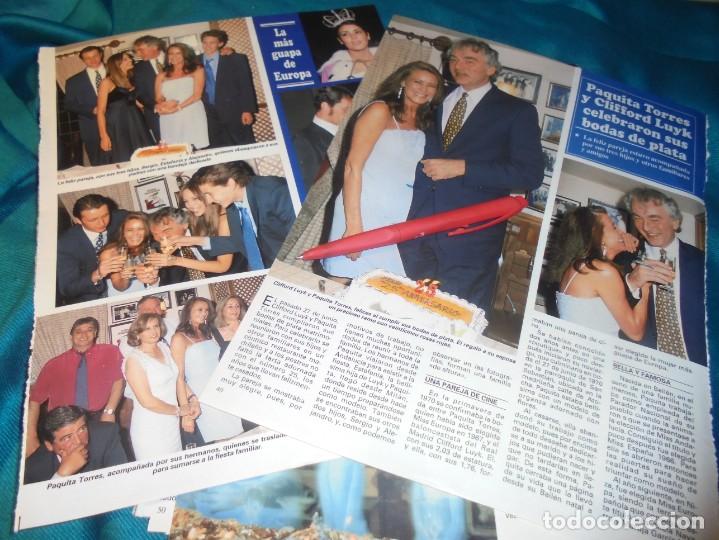 Collezionismo di Riviste e Giornali: RECORTE : PAQUITA TORRES, MISS EUROPA, CELEBRA SUS BODAS DE PLATA. SEMANA, JULIO 1995 (#)