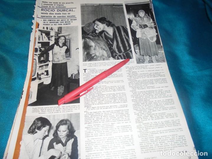 Coleccionismo de Revistas y Peri&oacute;dicos: RECORTE : ROCIO DURCAL, OPERACION CUERDAS VOCALES. SEMANA, MARZO 1976 (#)