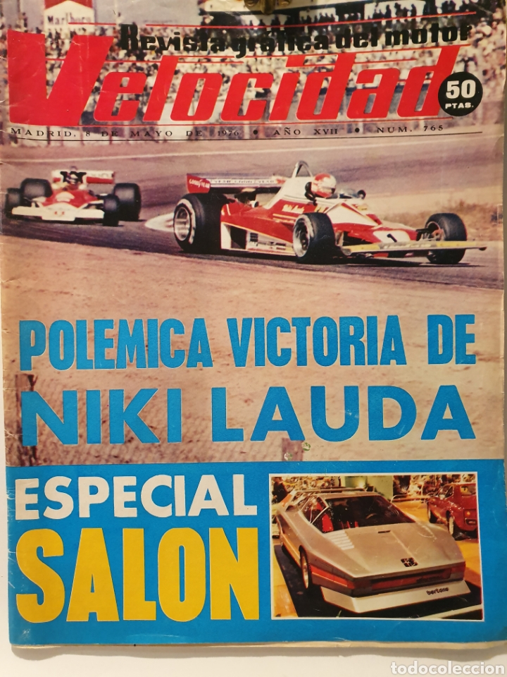 Coleccionismo de Revistas y Peri&oacute;dicos: VELOCIDAD, REVISTA DEL MOTOR. N&deg;765, MADRID 1976. ESPECIAL SALON.