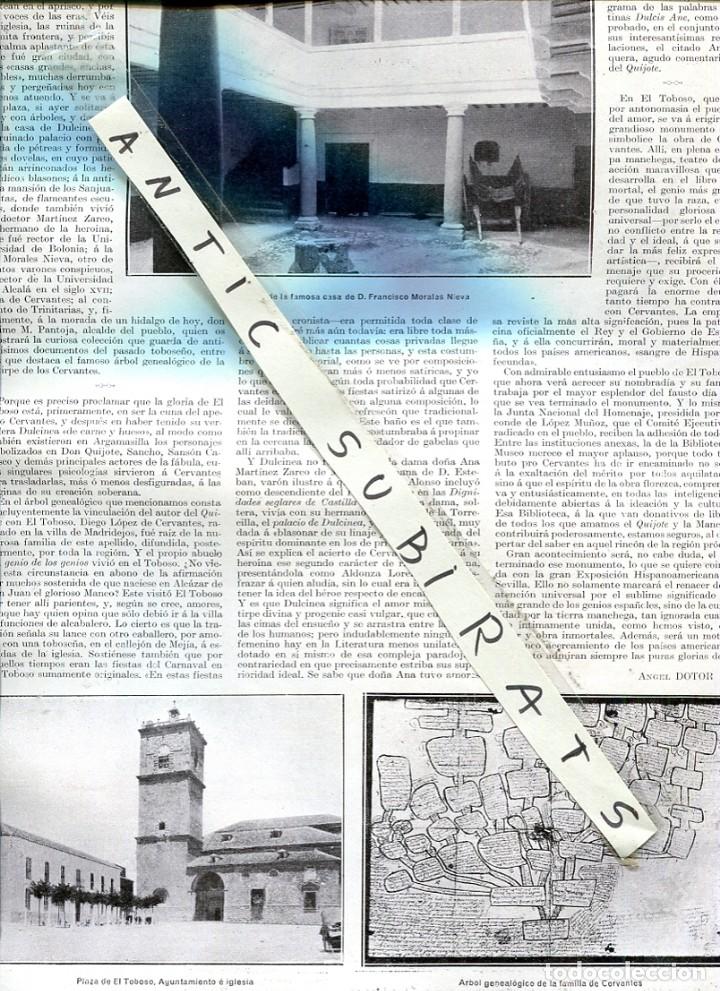 Coleccionismo de revistas y peri&oacute;dicos: REVISTA 1925 EL TOBOSO ARBOL GENEALOGICO DE CERVANTES LUIS USABAL JULIO VICENT PE&Ntilde;A DE ARIAS MONTA&Ntilde;O