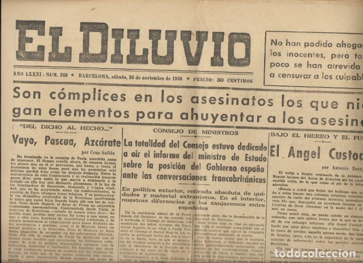 Coleccionismo de Revistas y Peri&oacute;dicos: Revista El Diluvio, a&ntilde;o LXXXI n&uacute;m. 269, 26-11-1938