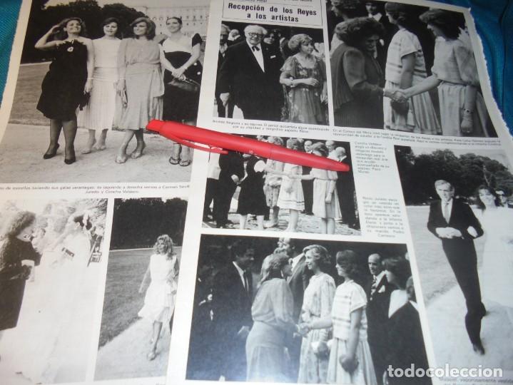 Coleccionismo de Revistas y Peri&oacute;dicos: RECORTE : SARA MONTIEL, ROCIO JURADO, ROCIO DURCAL EN RECPCION DE LOS REYES. SEMANA, JULIO 1984 (#)