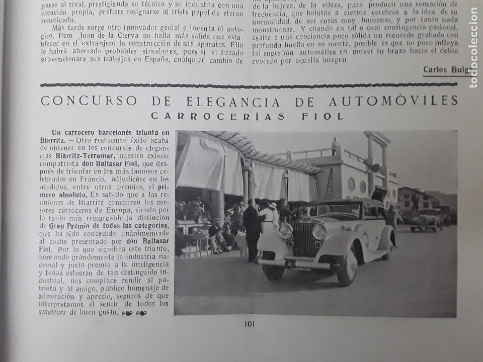 Collezionismo di Riviste e Giornali: CARROCERIAS FIOL CONCURSO DE ELEGANCIA BIARRITZ-TERRAMAR PRIMER PREMIO ABSOLUTO HOJA A&Ntilde;O 1934