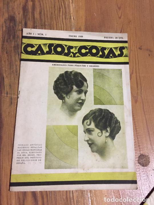 Collection Magazines and Newspapers: Antigua revista casos y cosas amenidades para peque&ntilde;os y grandes a&ntilde;o 1930 numero 1
