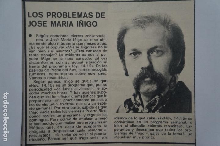 Coleccionismo de Revistas y Peri&oacute;dicos: RECORTE CLIPPING DE JOSE MARIA I&Ntilde;IGO REVISTA SEMANA N&ordm; 1822 PAG. 51 L20