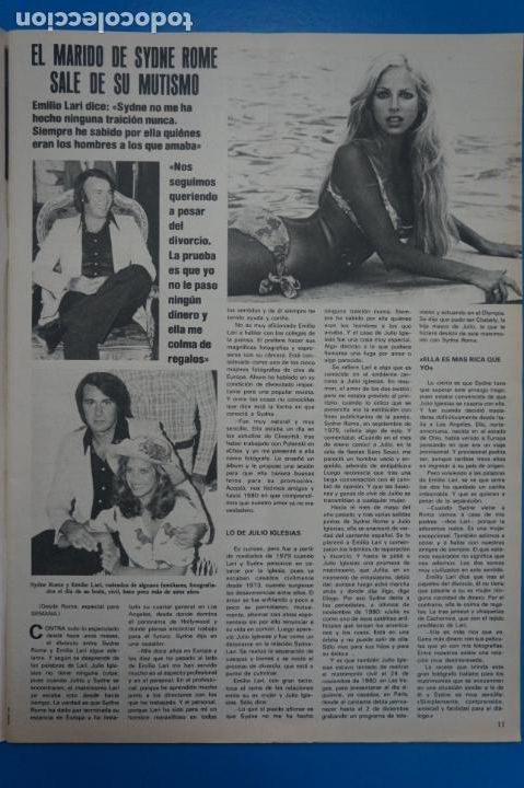 Coleccionismo de Revistas y Peri&oacute;dicos: RECORTE CLIPPING DE EMILIO LARI SYDNE ROME REVISTA SEMANA N&ordm; 2149 PAG. 11 L20