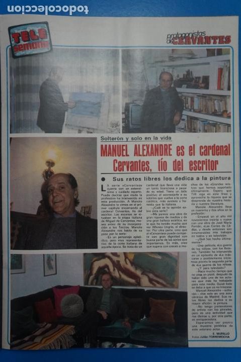 Coleccionismo de Revistas y Peri&oacute;dicos: RECORTE CLIPPING DE MANUEL ALEXANDRE CARDENAL DE CERVANTES REVISTA SEMANA N&ordm; 2151 PAG. 57 L20