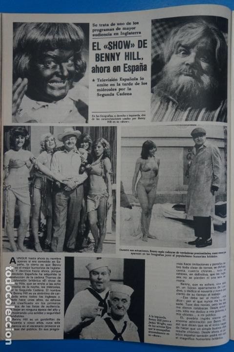 Coleccionismo de Revistas y Peri&oacute;dicos: RECORTE CLIPPING DE EL SHOW DE BENNY HILL REVISTA SEMANA N&ordm; 2151 PAG. 48 L20