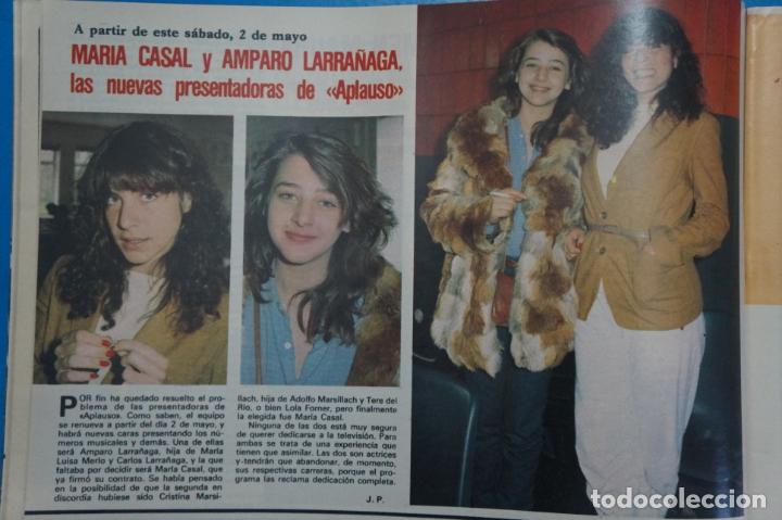 Coleccionismo de Revistas y Peri&oacute;dicos: RECORTE CLIPPING DE MARIA CASAL UN DOS TRES Y AMPARO LARRA&Ntilde;AGA REVISTA SEMANA N&ordm; 2151 PAG. 28 L20