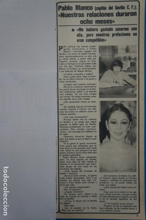 Coleccionismo de Revistas y Peri&oacute;dicos: RECORTE CLIPPING DE PABLO BLANCO REVISTA SEMANA N&ordm; 2151 PAG. 9 L20